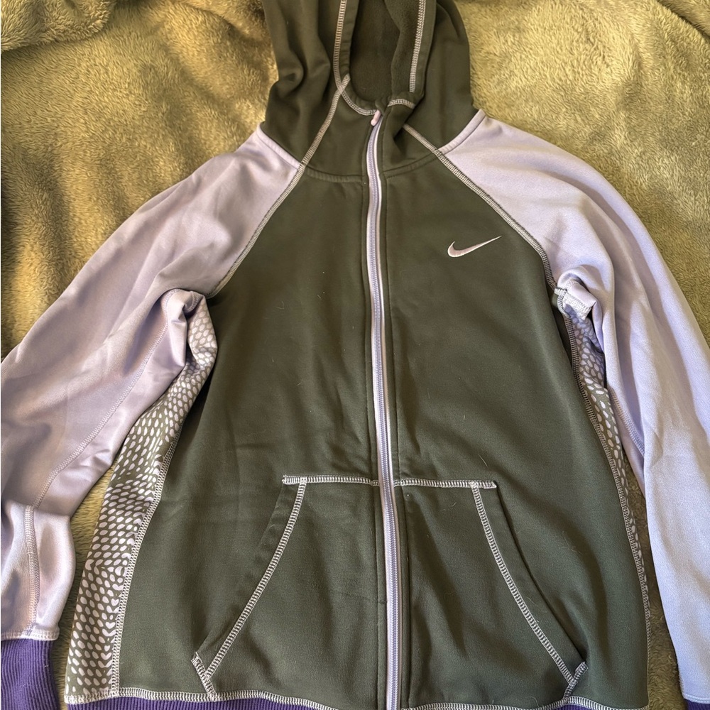 Nike Gray and Purple Hoodie